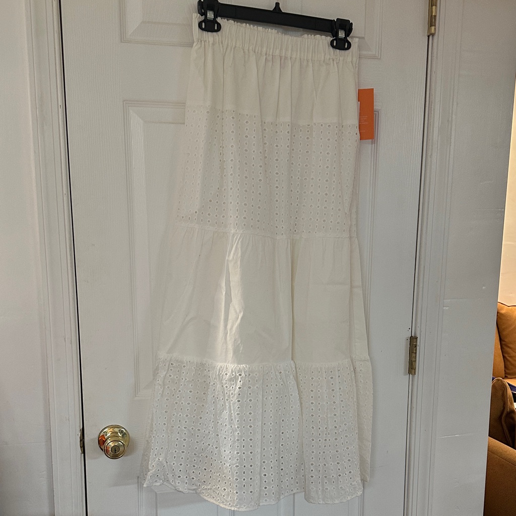 Nwt Ldt White Eyelet Skirt
